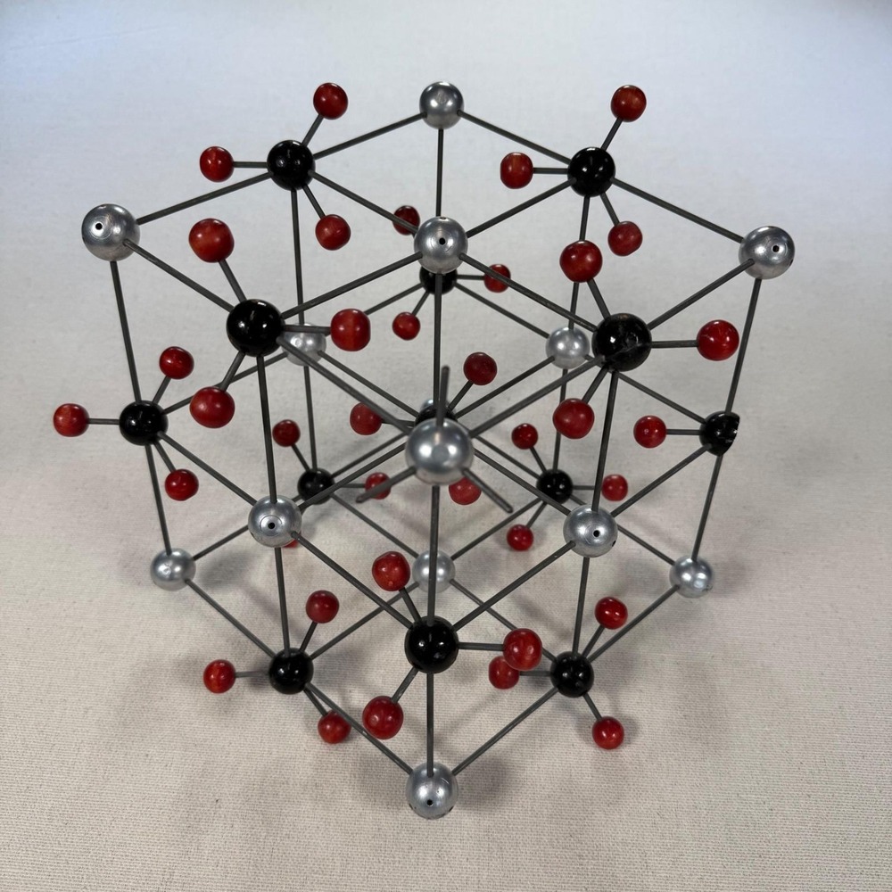 Vintage Molecular Model Sculpture Crystal Lattice Scientific Decor Mid Century